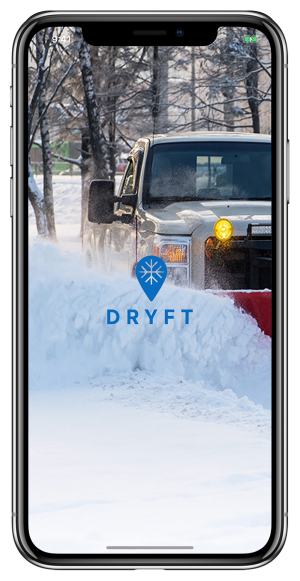 Dryft on demand snow removal plowing app iphone and samsung