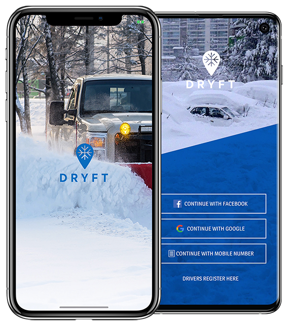 Dryft snow removal app commercial residential